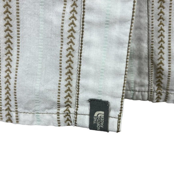 The North Face Womens Striped Snap Button  3/4 Sleeve Western Shirt Size Medium - Picture 4 of 6
